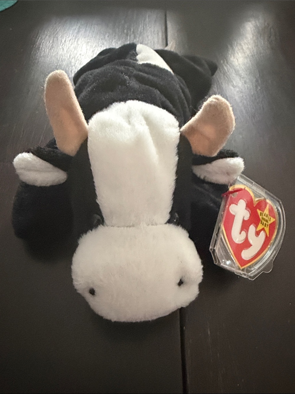 Ty Beanie Baby Daisy Black and White Cow Plush with Tag